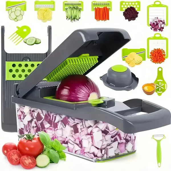 Saliqa 16-in-1 Vegetable Chopper & Slicer — Sabzi Cutting Ab 5 Minutes Mein | COD All Pakistan