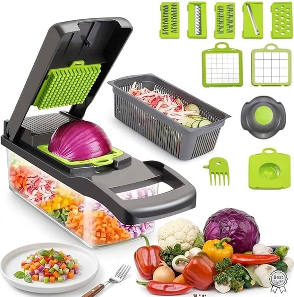 Saliqa 16-in-1 Vegetable Chopper & Slicer — Sabzi Cutting Ab 1  Minutes Mein