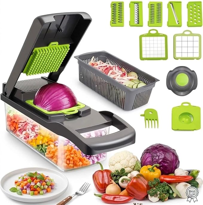 Saliqa 16-in-1 Vegetable Chopper & Slicer — Sabzi Cutting Ab 1  Minutes Mein